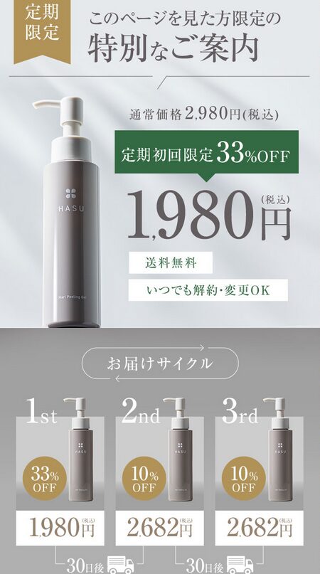 HASUハリピーリングジェル